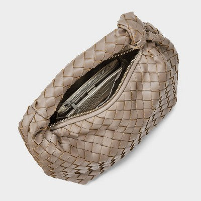 Mini Woven Clutch Bag - A New Day Brown