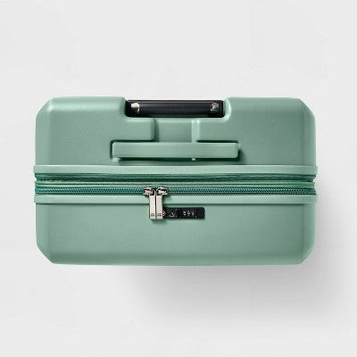 Signature Hardside Large Checked Spinner Suitcase Matte Green - Open Story: Expandable, Water-Resistant, TSA Locks (LOCAL PICKUP ONLY)