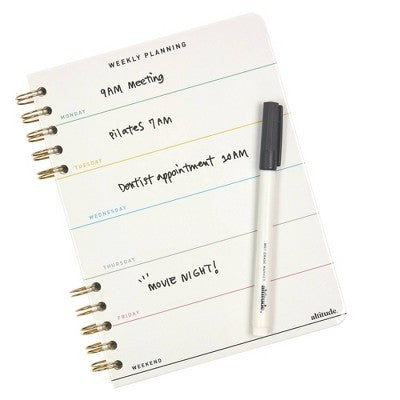 Altitude 160pg Ruled Journal 6"x8" With Erasable Cover And Wet Erase Marker