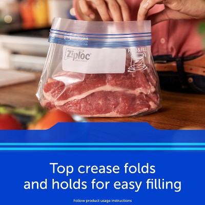 Ziploc Freezer Quart Bags with Grip 'n Seal Technology - 60ct