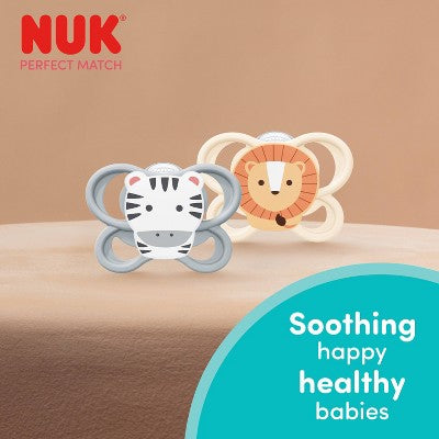 NUK Perfect Match Air Pacifiers 6-18m - 2pk: BPA-Free, Silicone, Pacifier Accessories