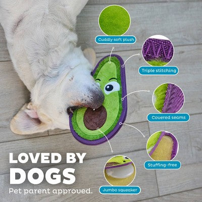 Outward Hound Tough Skinz Avocado Dog Toy