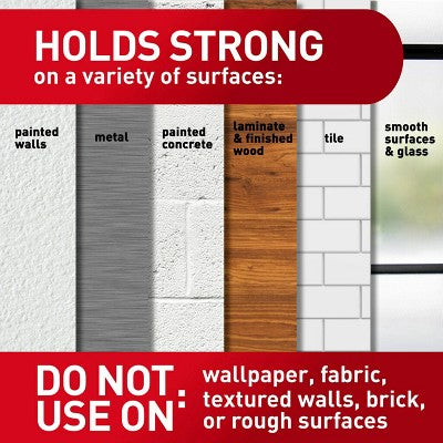 Command 4pk Damage-Free Hanging Medium Designer Hooks with 6 Adhesive Strips White