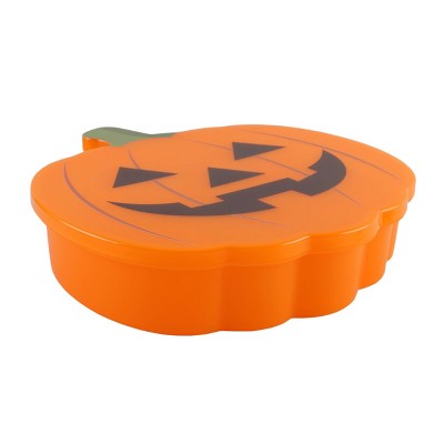 Cook With Color Figural Pumpkin Halloween Snackle Box Food Storage Container
