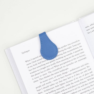PU Leather 2pk Magnetic Bookmarks - Camel & Blue