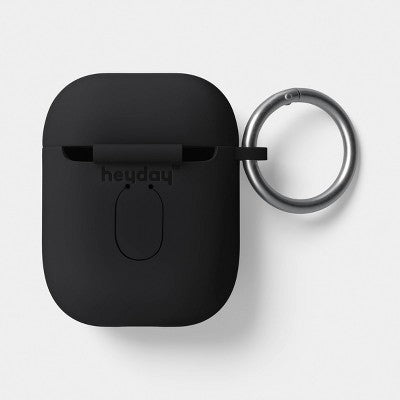 AirPods (1/2 generation) Silicone Case with Clip - heyday Black with Silver