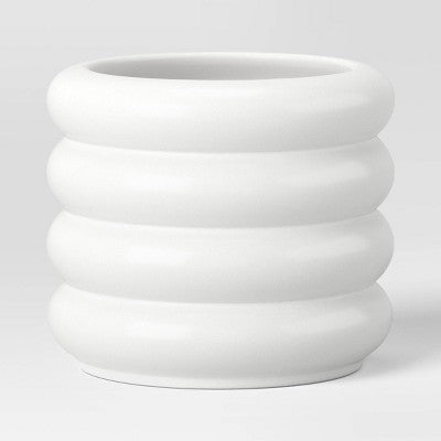 Small Bubble Ceramic Planter White - Room Essentials