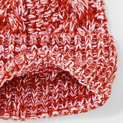 Men's Cable Beanies - Goodfellow & Co Red/White One Size Fits Most
