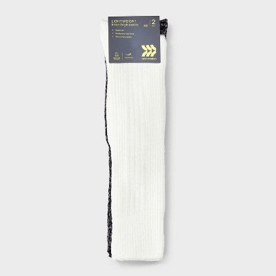 Women's Lightweight Supersoft Variegated Ribbed 2pk Knee High Boot Socks - All In Motion Ivory/Gray 4-10