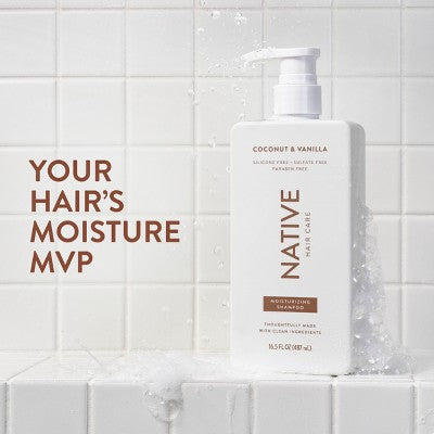 Native Coconut & Vanilla Moisturizing Shampoo for Men & Women - 16.5 fl oz