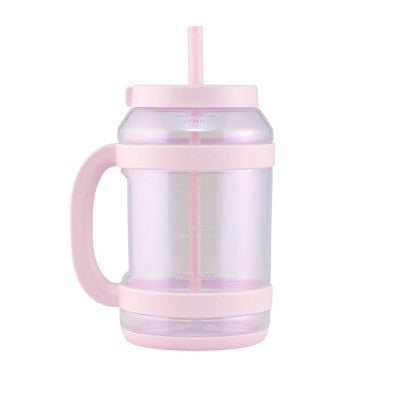 Reduce 80oz Tritan Waterday Mug Light Pink: Iridescent Tumbler with Straw & Twist-Off Lid, Dishwasher-Safe