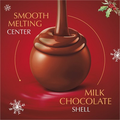 Lindt LINDOR Christmas Milk Chocolate Candy Truffles - 12.7oz
