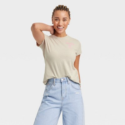Women's Short Sleeve Pullover T-Shirt - Universal Thread Taupe S