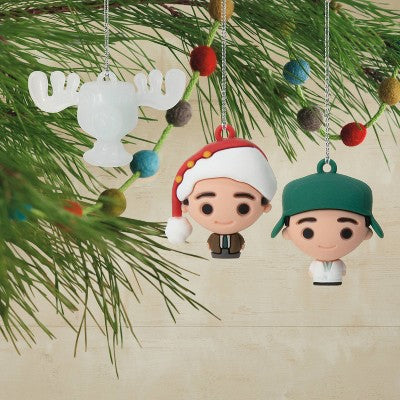Hallmark 6pc National Lampoon's Christmas Vacation Mini Christmas Tree Ornament Set: Shatterproof, Indoor Decoration