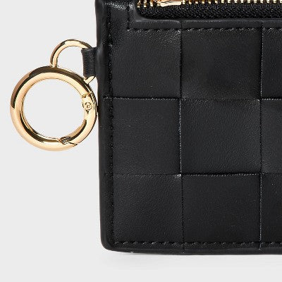 L-Zip Card Case - A New Day Black/Woven