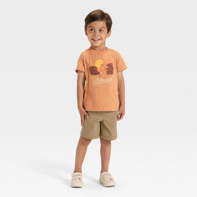 Toddler Boys' Howdy Graphic T-Shirt - Cat & Jack Brown 2T