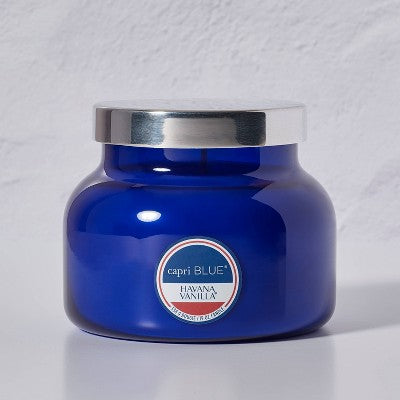 Capri Blue Signature Havana Vanilla Jar Candle 19oz Blue