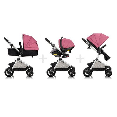 Evenflo Pivot Modular Travel System with LiteMax Infant Car Seat with Anti-Rebound Bar - Dusty Rose (LOCAL PICKUP ONLY)