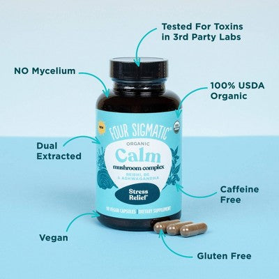 Four Sigmatic Calm Organic Mushroom Vegan Vitamin Capsules - 90ct