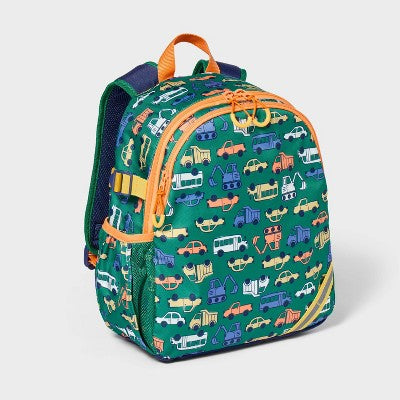 Toddler Boys' 14" Backpack Cars - Cat & Jack?: Toddler Boys Bookbag, Vehicle Pattern