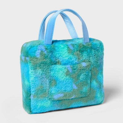 50"x60" Kids' On-the-Go Tie Dye Throw Blanket in a Bag Set Blue - Pillowfort