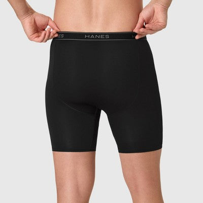 Hanes Men's Performance Stretch Boxer Briefs - Black/Gray S