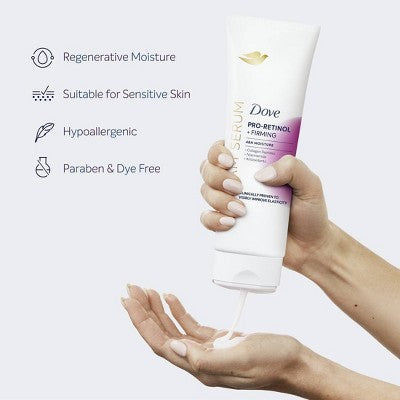 Dove Beauty Pro-Retinol and Firming with Collagen Peptides and Niacinamide Body Lotion - 8 fl oz: Serum, Normal And Dry Skin, Unscented