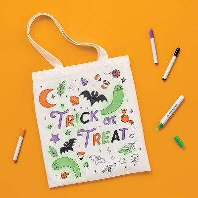 Halloween Craft Trick or Treat Bag Coloring Kit - Mondo Llama