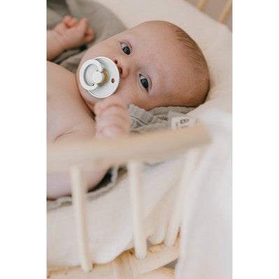 Bibs Colour Latex Pacifier - 6-18 Months - Size 2 - 2pk - Haze/Blossom: Rubber Latex, BPA-Free, Ventilated
