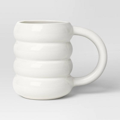 14oz Stoneware Artisan Mug White - Room Essentials