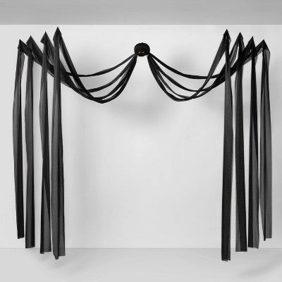 245" Large Flowing Fabric Spider Halloween Decorative Prop Black - Hyde and EEK! Boutique