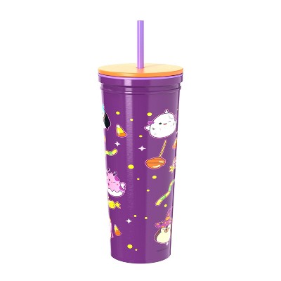 Zak Designs 23floz Stainless Steel Squishmallows Halloween Kendall Straw Tumbler