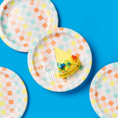 Disposable Plate 8.5" - Checkered - 44ct - up&up