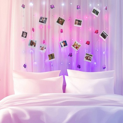 Celestial Garden Roses Curtain Lights with Clips