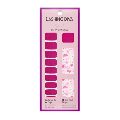 Dashing Diva Gloss Gel Nail Polish Strips - Fluer Flair - 32ct
