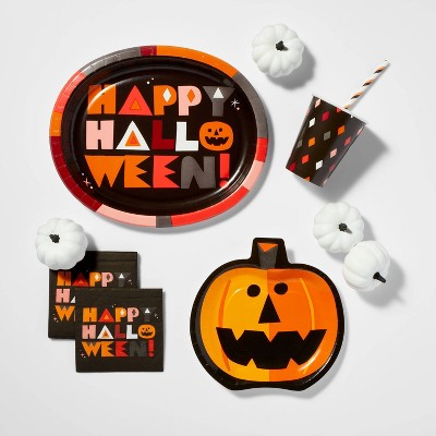 20ct Disposable Pumpkin-Shaped Halloween Dinner Plates - Hyde & EEK! Boutique™