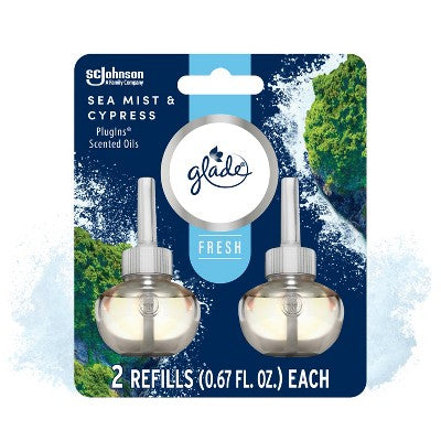 Glade Piso Liquid Air Freshener Refills - Fresh Sea Cypress - 1.34 fl oz/2ct