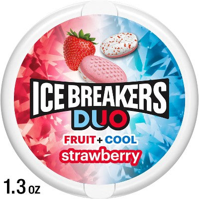 Ice Breakers Duo Strawberry Sugar Free Mint Candies - 1.3oz