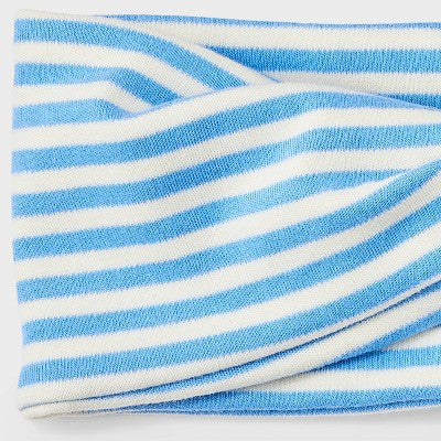 Twist Stretch Headband - Universal Thread Blue: Cotton Elastic Stripe Hair Accessory