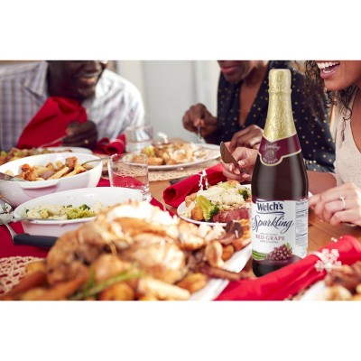 Welch's Sparkling Red Grape Juice - 25.4 fl oz Glass Bottle