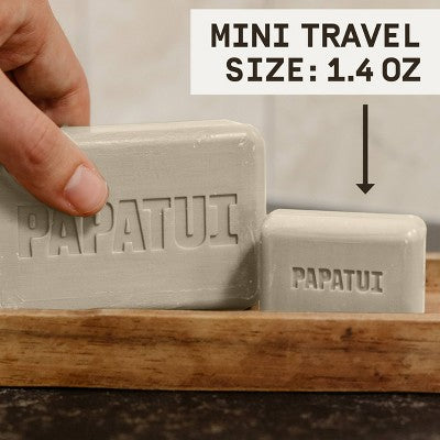 Papatui Men's Exfoliating and Hydrating Sulfate-Free Mango Butter, Avocado Oil and Ceramides Mini Bar Soap - Cedar Sport - 1.4oz