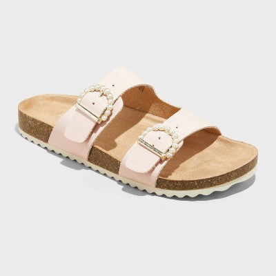Girls' Drew Footbed Sandals - Cat & Jack Pink 3