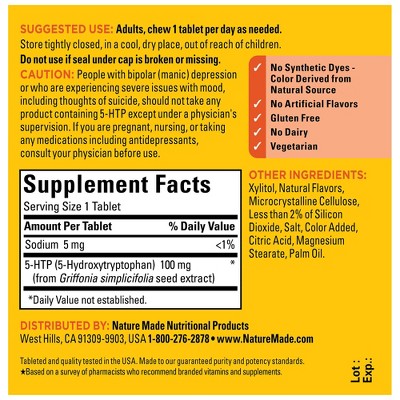 Nature Made 5-HTP Chewable Tablets - 30ct