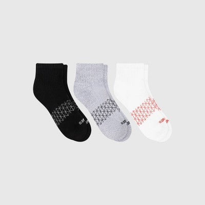 Hanes Men's Absolute Comfort Cushioned Ankle Socks 3pk - Moisture-Wicking, White/Gray/Black 6-12