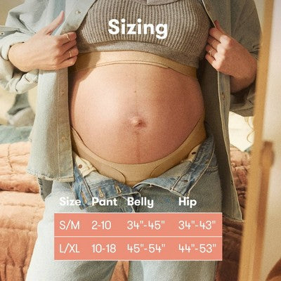 Frida Mom Dual Support Maternity Belly Band, Hip & Pelvis - Tan L/XL