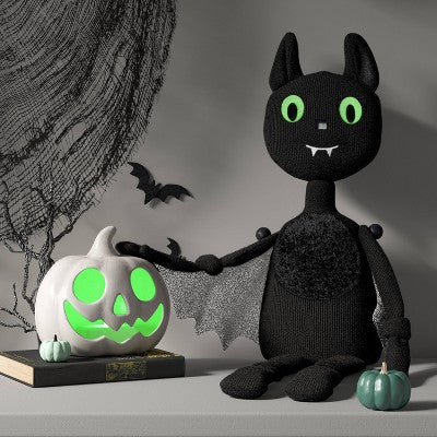 Hanging Knit Bat Character Decorative Sculpture - Hyde and EEK! Boutique Black