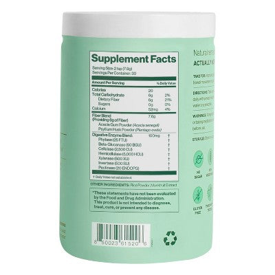Hilma Daily Fiber + Digestive Enzymes Powder - 7.94oz