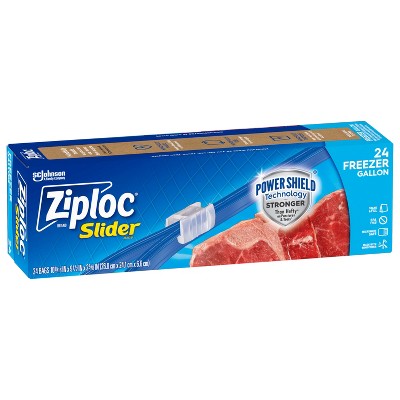 Ziploc Slider Freezer Gallon Bags with Power Shield Technology - 28ct