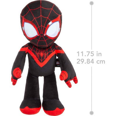 Marvel Plush Talkers Miles Morales Soft Toy, 11.75" Collectible Figure with Sounds & Phrases