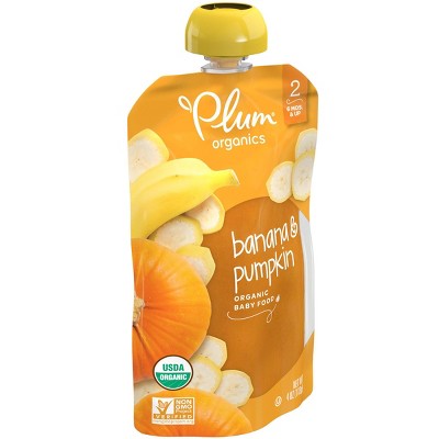 Plum Organics Baby Food Stage 2 Pumpkin & Banana 4oz